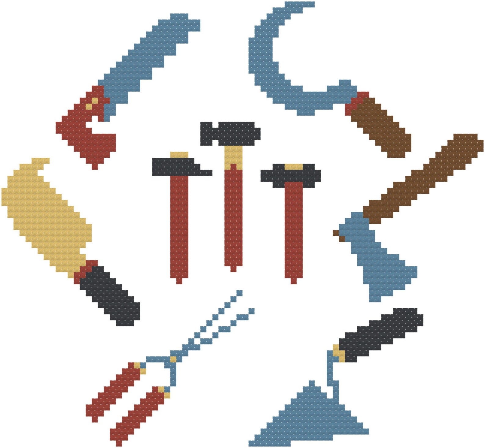 Set of Tools Cross Stitch Pattern Digital Download | Etsy
