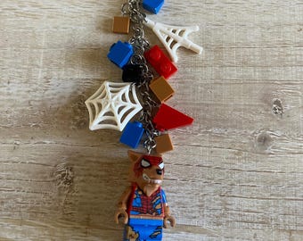 Werwolf Spider-Man Schlüsselanhänger mit echten Steinen als Charms