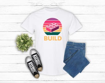 Retro Bright Build, LEGO Inspired T-shirt