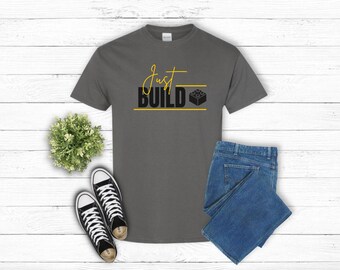 Yellow Just Build. LEGO Inspired T-shirt