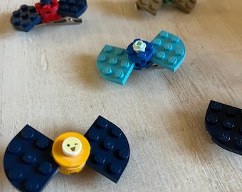 Brick Built Small Hair Clip Bows Made with Authentic Bricks