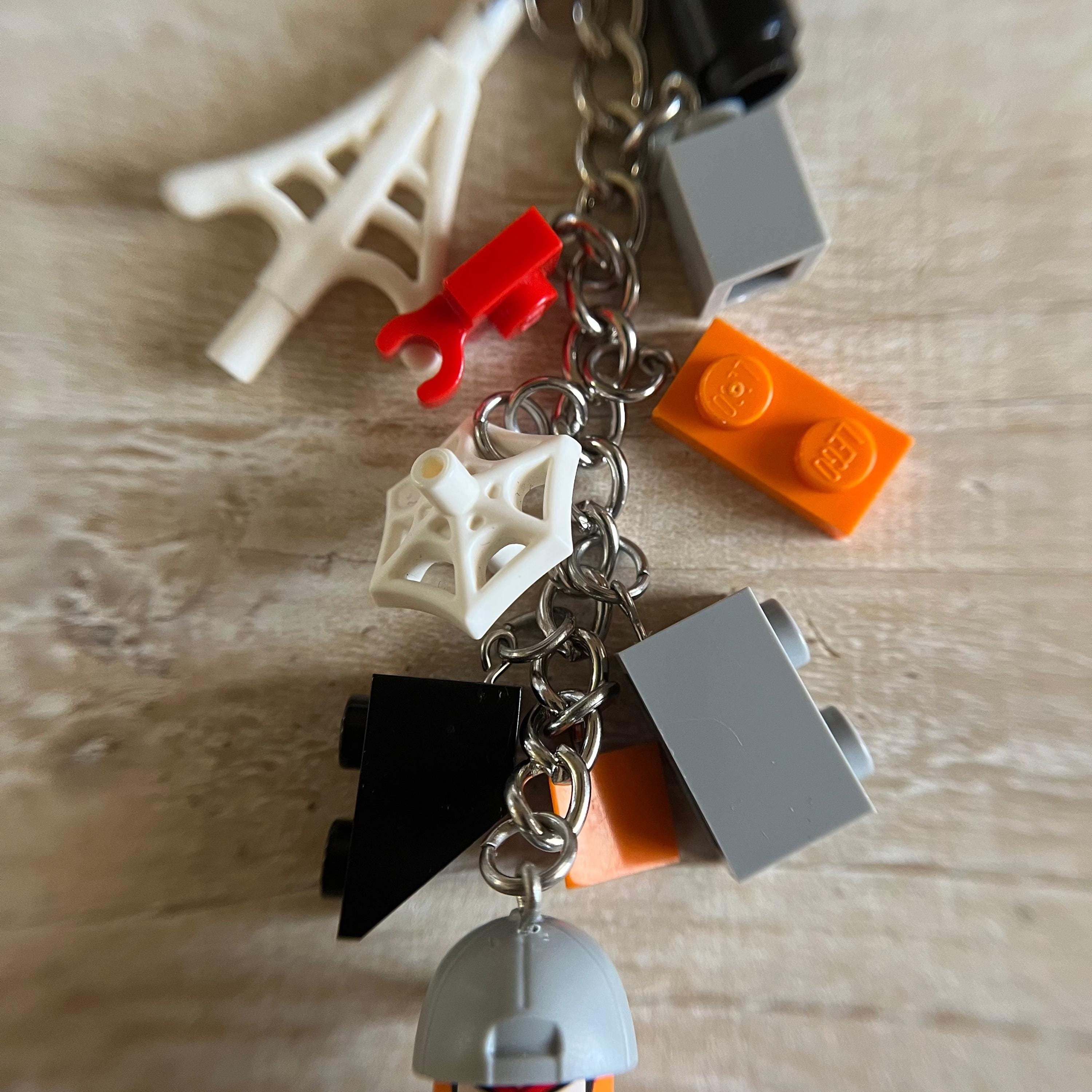 Sun-spider Keychain With Authentic Bricks Used as Charms - Etsy