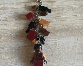 Greef Karga Keychain with Authentic Bricks Used as Charms
