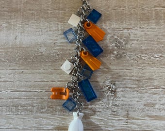 Baby Seal Keychain with Authentic Bricks Used as Charms