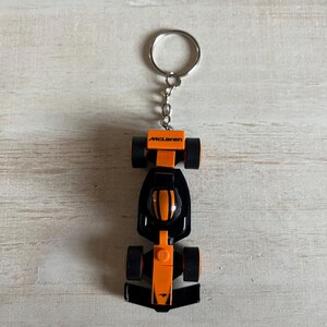 Collectable McLaren F1 Car Keychain with Authentic Bricks Used as Charms