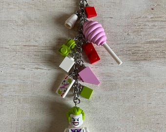 Joker Keychain Made from Authentic Bricks
