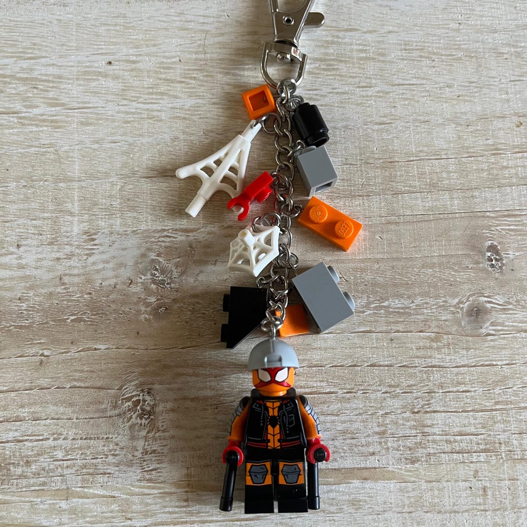 Sun-spider Keychain With Authentic Bricks Used as Charms - Etsy