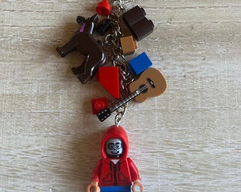 Miguel and Dante Keychain Made from Authentic Bricks