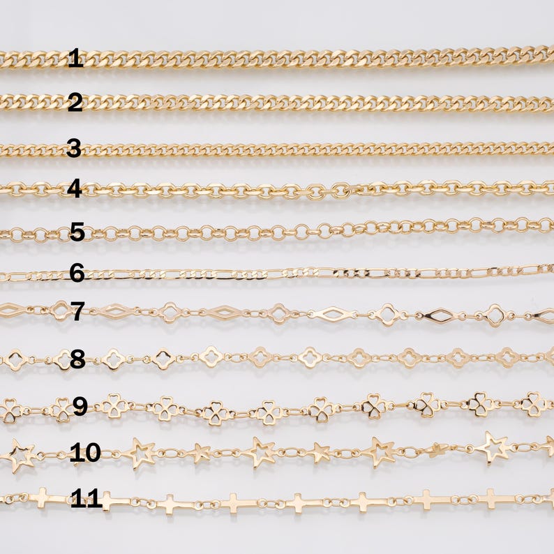 Paperclip Chain Selection 18K Gold Filled Unfinished Loose Chain for ...