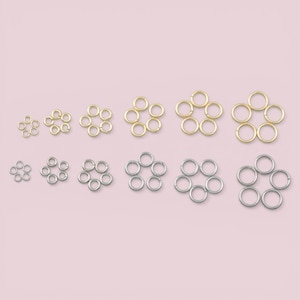 100 Stück 18K Gold gefüllt verdickte Biegeringe Dicke offene Biegeringe Schüttgold Spaltringe für DIY Schmuckherstellung Versorgung Erkenntnisse