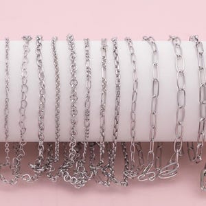 Silver dainty selection minimalist bracelet chains • figaro satellite cube oval fancy heart bracelets in silver • bridesmaid gifts