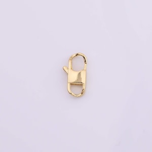 18k Gold Filled Rectangle Carabiner Clasp 7x14mm, Carabiner Lock Connector,Spring Push Gate for DIY Jewelry Finding Necklace Bracelet