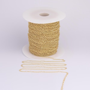 18K gold filled curb chain 3mm extender chains unfinished chains for making bracelet necklaces 1420 14/20- by the yard