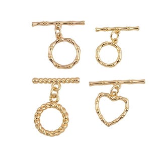 18K gold filled toggle clasp bamboo clasps 12mm 14mm 15mm 1420 14/20 gold filled