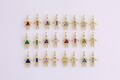 18K gold filled boy girl birthstone cz couple, kids, grandkids, family personalized charm | w068 one piece per order size is about 14mm tall