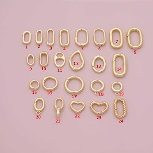 Carabiner Push Clasp Gold Filled Lobster Clasp, 18k Gold Filled Claw Clasp, Lobster for DIY Bracelet Necklace Jewelry Making Findings Supply