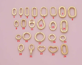 Cierre de mosquetón a presión, chapado en oro de 18k, cierre de garra, ideal para la creación de pulseras, collares y bisutería.