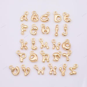 18k GF puffy letters alphabet letter abc approximately 10x10mm 18K Gold Filled