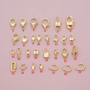 Carabiner Push Clasp Gold Filled Lobster Clasp,  Claw Clasp, Lobster for DIY Bracelet Necklace Jewelry Making Findings Supply
