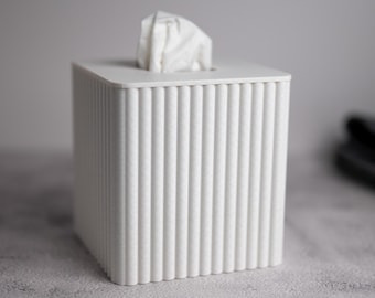 Modern Square Tissue Box Cover – 2 Sizes – Decorative Kleenex, Scotties & Puffs Holder – Multiple Colors