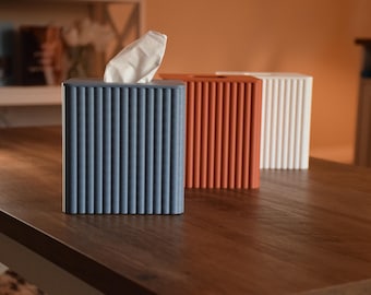 Funda cuadrada moderna para caja de pañuelos (2 tamaños), soporte decorativo para pañuelos, Scotties y bollos, varios colores