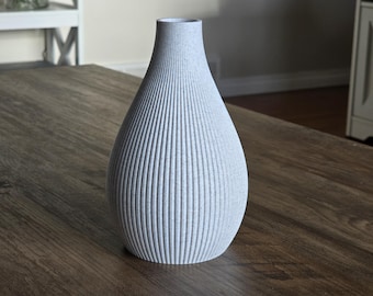 Modern Minimalist Vase: Textured Home Decor - 3D Printed Multiple Colors and Sizes