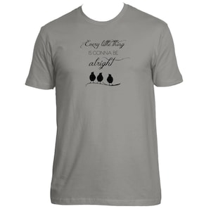 Every Little Thing Is Gonna Be Alright Premium T-Shirt Three Little Birds Unisex Graphic Tee Shirt image 1