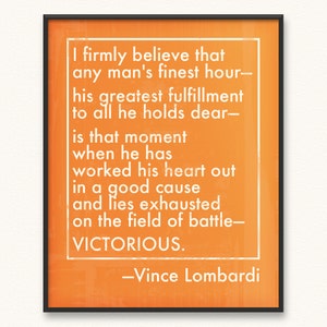 Vince Lombardi Victorious/Field of Battle Giclée Art Print Choose Color image 1