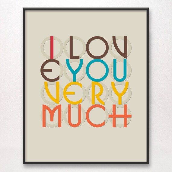 Items similar to 8x10 I Love You Very Much Art Print Corita