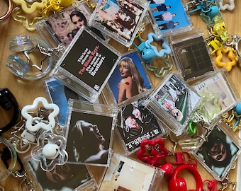 CD Case Keychain: Artist Album Art, Music Fan Gift, Mini Cassette Holder
