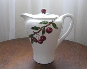 Vintage California Pottery Ceramics Orchard Ware Cherry 9" Tall Coffee Pot