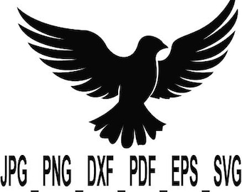 Vliegende vogel SVG, vogel silhouet Cricut-bestand, minimale vogel gesneden bestand, lasergesneden SVG, Instant Download