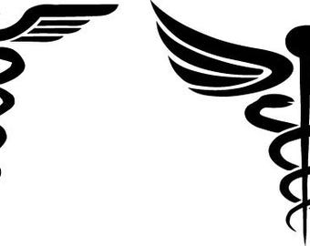 Medisch symbool svg, caduceus svg, verpleegkundige svg, arts svg, gezondheidszorg logo svg, medische clipart PNG DXF EPS Cricut Cut-bestand