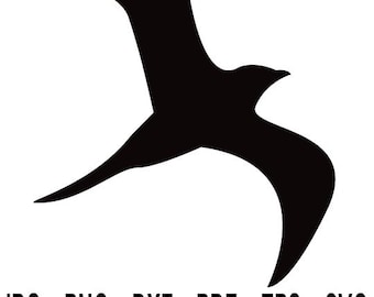 Vliegende vogel SVG, vogel silhouet Cricut-bestand, minimale vogel gesneden bestand, lasergesneden SVG, Instant Download
