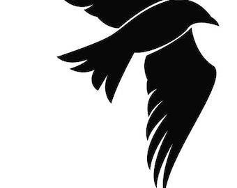 Iwa Flying Bird SVG, vogel silhouet Cricut-bestand, minimale Bird Cut-bestand, lasergesneden SVG, Instant Download