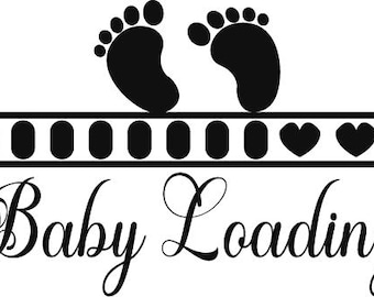 Svg voor baby wordt geladen | Baby binnenkort beschikbaar SVG | Zwangerschapsaankondiging SVG | Ontwerp babyshower | Cricut gesneden bestand | Newborn SVG-bundel