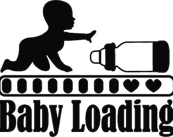 Svg voor baby wordt geladen | Baby binnenkort beschikbaar SVG | Zwangerschapsaankondiging SVG | Ontwerp babyshower | Cricut gesneden bestand | Newborn SVG-bundel