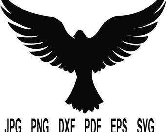 Vliegende vogel SVG, vogel silhouet Cricut-bestand, minimale vogel gesneden bestand, lasergesneden SVG, Instant Download
