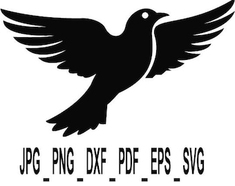 Vliegende vogel SVG, vogel silhouet Cricut-bestand, minimale vogel gesneden bestand, lasergesneden SVG, Instant Download