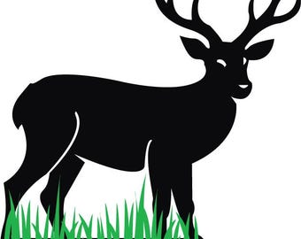 Barasingha-hert silhouet SVG – Minimal Wildlife Vector Design