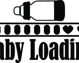 Svg voor baby wordt geladen | Baby binnenkort beschikbaar SVG | Zwangerschapsaankondiging SVG | Ontwerp babyshower | Cricut gesneden bestand | Newborn SVG-bundel