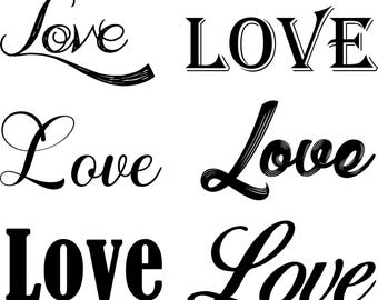 Liefde svg PNG jpg eps dxf– Valentijnsdag digitale download – Cricut & silhouet ontwerpbestand – hart liefde citaat gesneden bestand