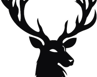 Barasingha-hert silhouet SVG – Minimal Wildlife Vector Design