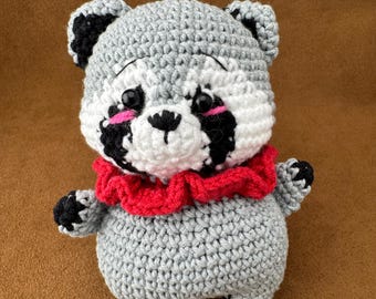 Crochet Raccoon, Amigurumi Toy for Baby, Soft Plush Woodland Animal, Handmade Stuffed Raccoon, Eco Friendly Toy, Cute Baby Shower Gift