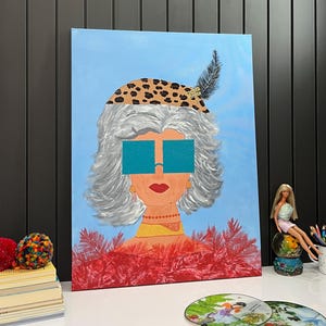 Glamour – Original Acrylic Painting on Canvas (60x80cm) | One-of-a-Kind Female Art