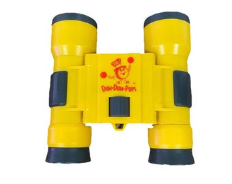 Vintage 90s Dum Dums Pops Candy Brand Toy Binoculars Yellow Promo Collectible