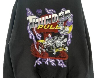 1995 Skoal Bandit Graphic Sweatshirt Men XL Black Motorsports Streetwear Vintage