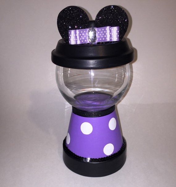 Purple Minnie Mouse Faux Gumball Machine Minnie Mouse Etsy