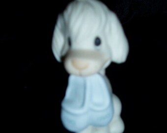 Puppy bringing Mothers Slippers Shoes Enesco Dog Figure 1982