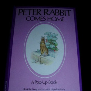 Pop-up Book PETER RABBIT Comes Home Beatrix Potter Vintage 80's image 1